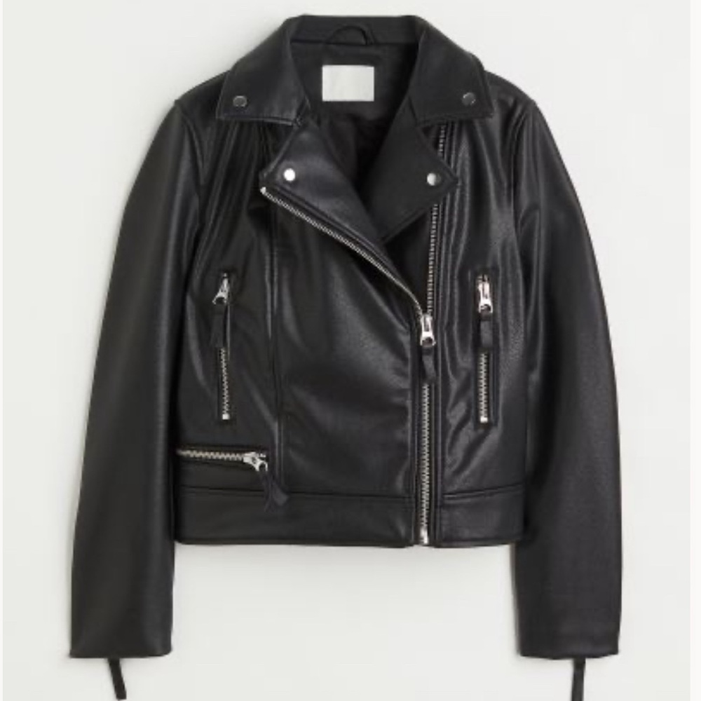 H&M faux leather jacket size M like new!